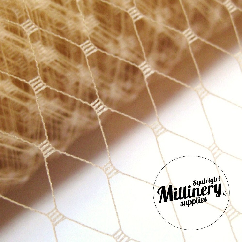 Nude 9 Inch wide Russian / French Veiling for wedding birdcage veils, fascinators and millinery (1 Yard)