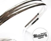 3 Pack of 5mm Silver Plated Metal Tiara Headbands
