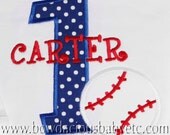 Personalized Birthday Baseball Number, Monogrammed, Custom Fabrics, Colors, and Font, Custom Fabric Choices and Colors, Boys Birthday Shirt