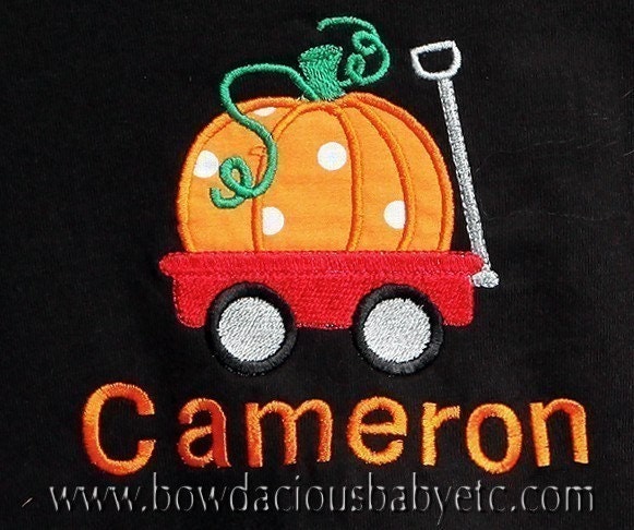 Personalized Pumpkin Shirt, Pumpkin Wagon Shirt, Halloween Shirt, Thanksgiving Shirt, Girls or Boys