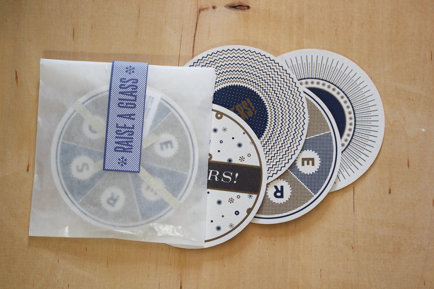 Cheers Screen Printed Coaster Set