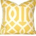 WEEKLY SPECIAL 2 for 20.00 Yellow Pillow Covers Mustard Beige Geometric Lattice Outdoor Indoor Decorative Pair 16x16