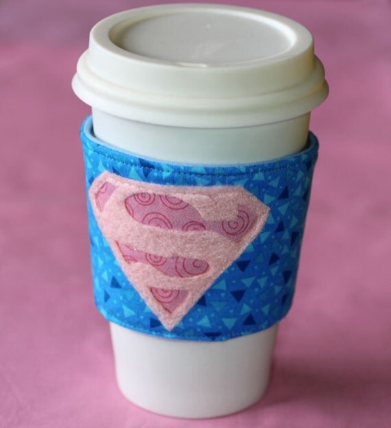 Supergirl Coffee Cozy Reusable