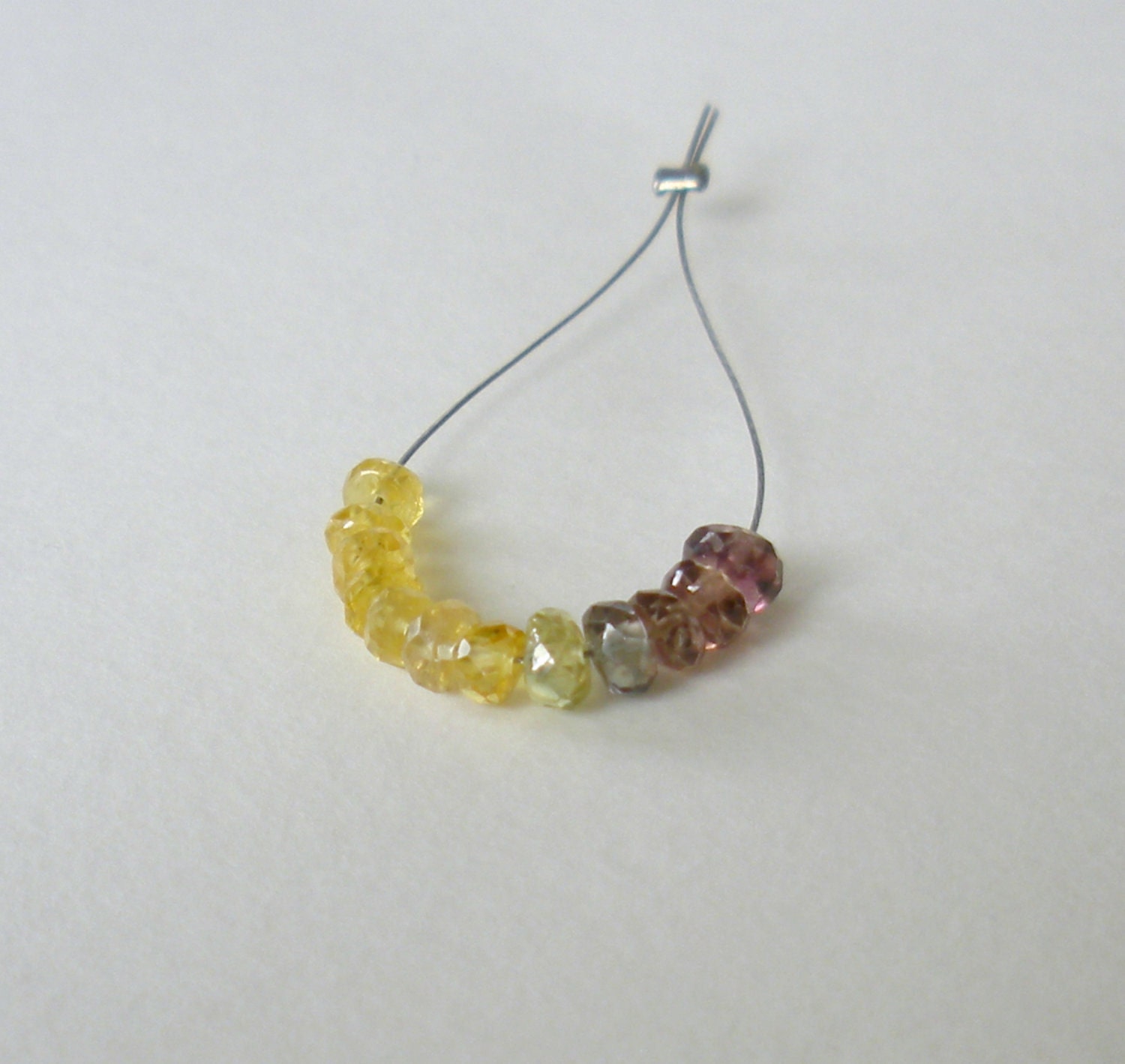 Mini Strand Sunflower Mix Sapphire Faceted Rondelles- 3mm