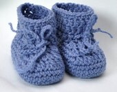 Baby Booties, Boy Booties in Denim Blue