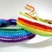 Rainbow and White Friendship Bracelet Set - Ten Bracelets