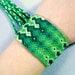 St. Patrick's Day Triple Flames Friendship Bracelet - Shades of Green