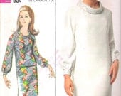 Vintage 60s Dress Pattern UNCUT FF Sheath Shift 34 bust size 14 Simplicity 6780
