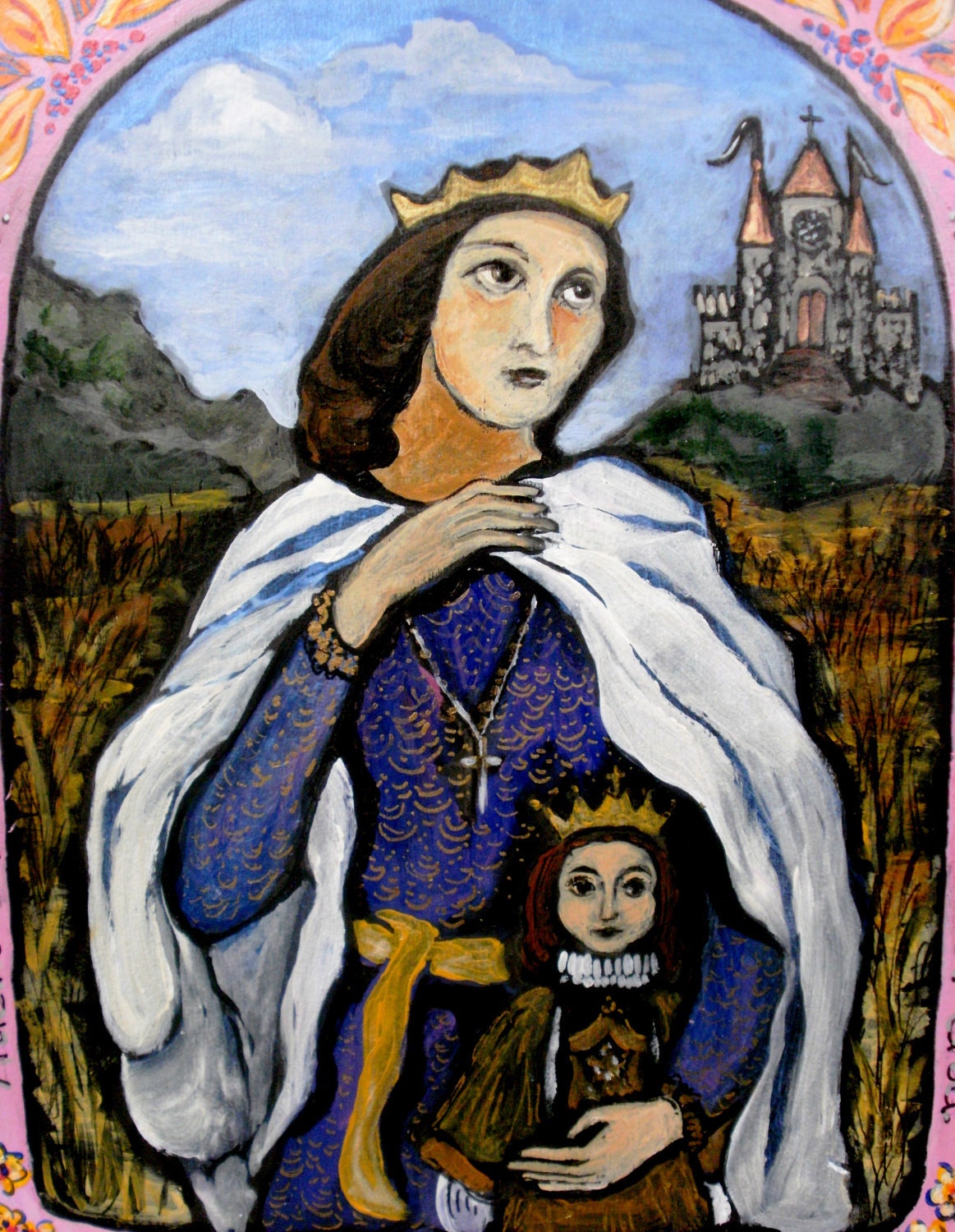 First Communion Gift -  A Princess for your princess - St Adelaide Retablo