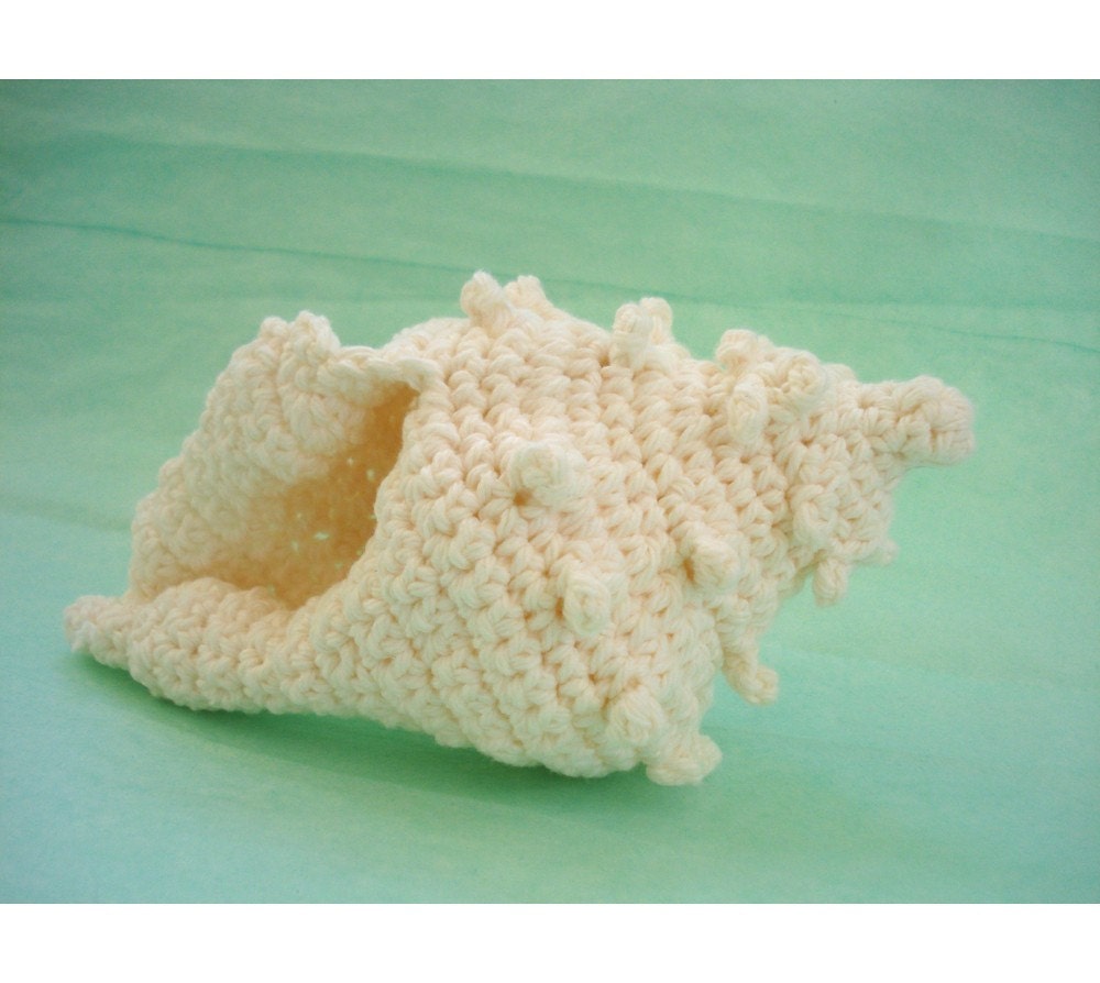 Conch Sea Shell Crochet Ornament-Amigurumi Free Shipping Domestic