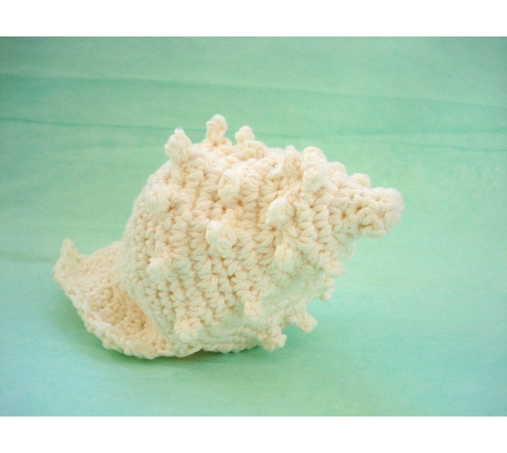 Conch Sea Shell Crochet Ornament-Amigurumi Free Shipping Domestic