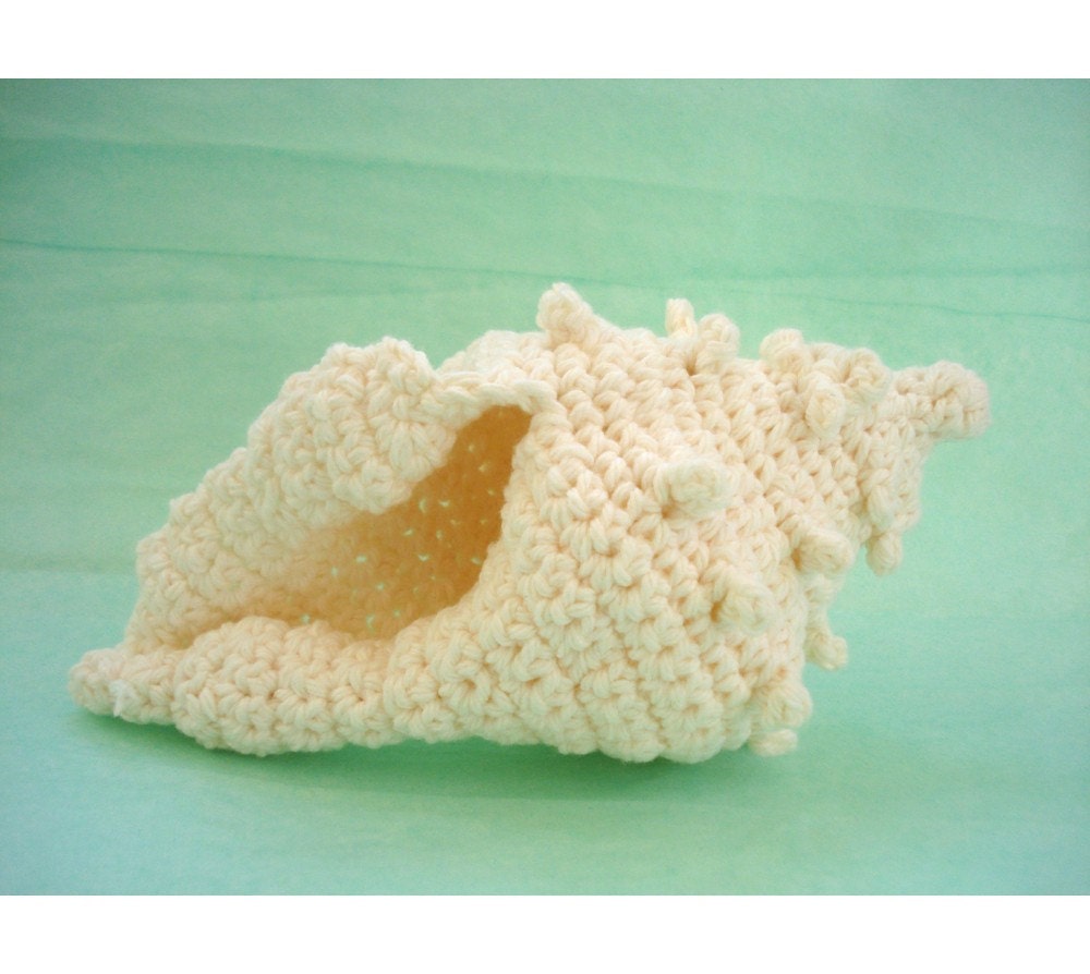 Conch Sea Shell Crochet Ornament-Amigurumi Free Shipping Domestic
