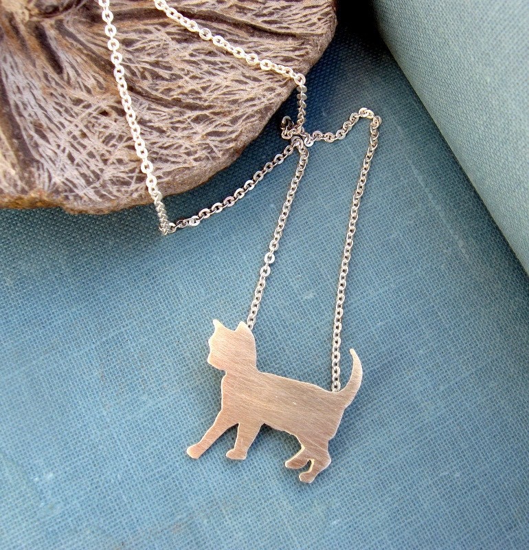 Sterling silver - Cat necklace