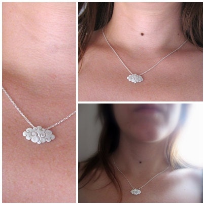 Sterling silver - Cloud necklace - Small