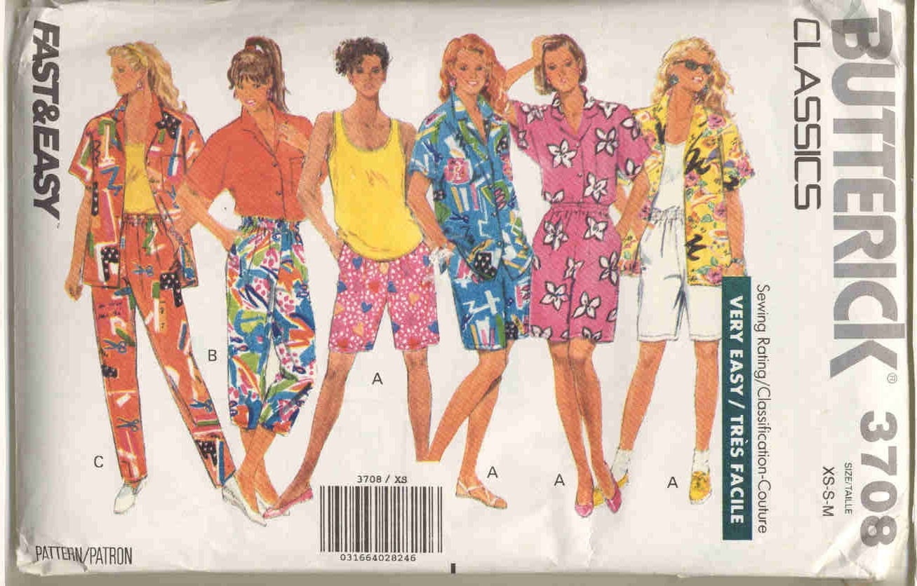 Butterick 3708 Beach Vacation Wardrobe Pattern