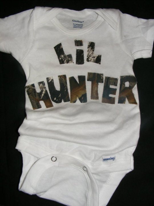 Your Pick of Design CUSTOM Mossy Oak Camouflage Appliqued Hunting Onesie or Shirt (Deer in Tutu)