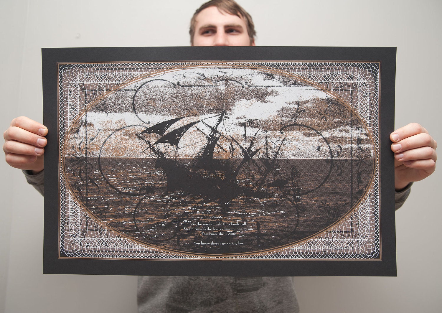 Sinking Ship Screen printed Poster