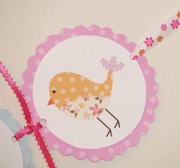 Its A Girl Baby Shower Banner- Cute Birds and Pink Owl Il_170x135