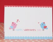 NEW--Red Aqua and Pink Chickadee Customizeable Name OR Thank You Note Cards- CUTE Il_170x135