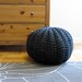 Extra large knit pouf - soft fill