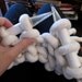 Extra large knit rope pouf