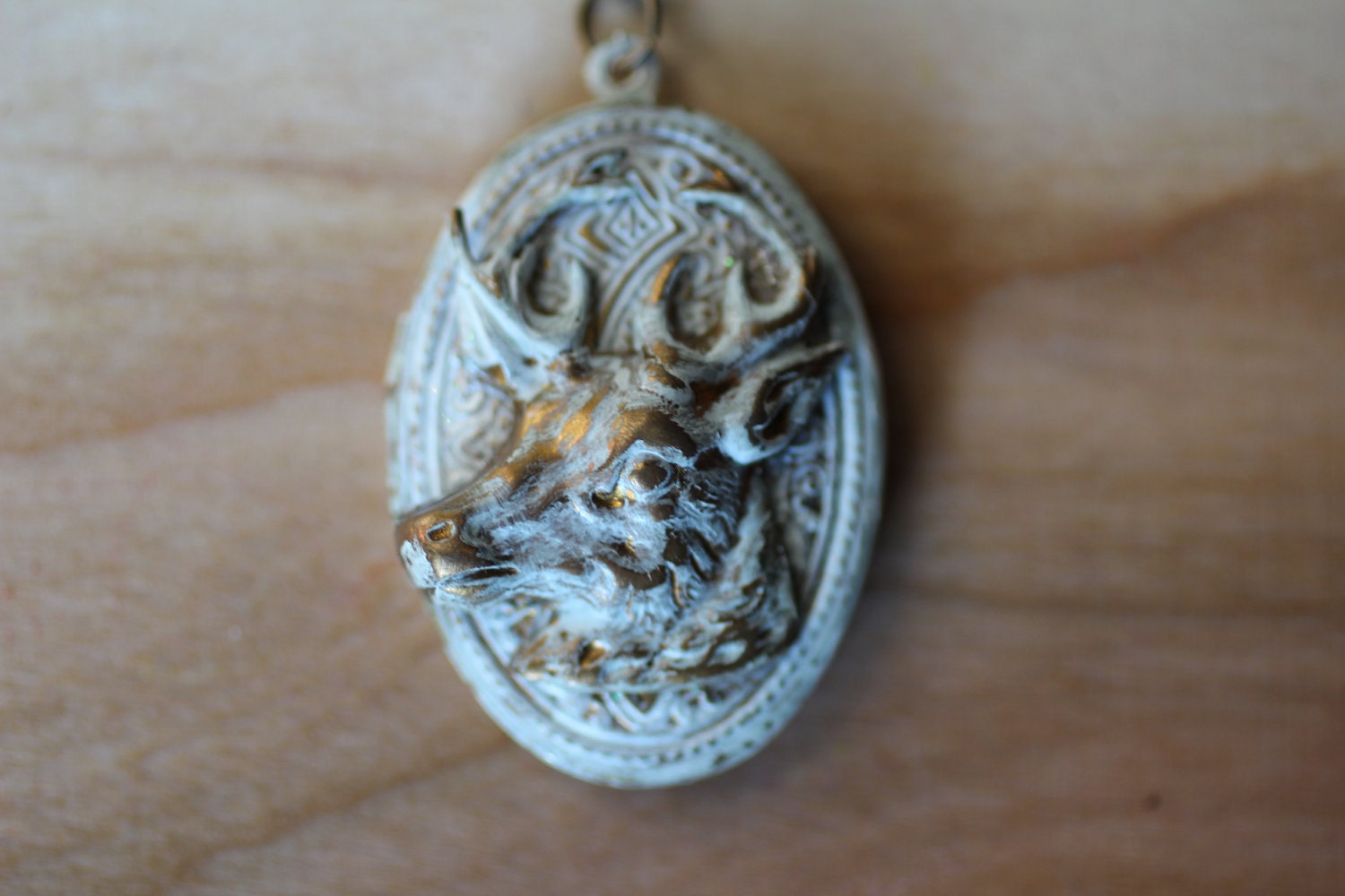 Brass Stag Locket