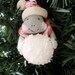 Clay Manatee with Snowball - red