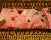 Hot-Cold Therapy Bag for Kids Boo Boos and an Eye Pillow -Pink Cupcake Fabric