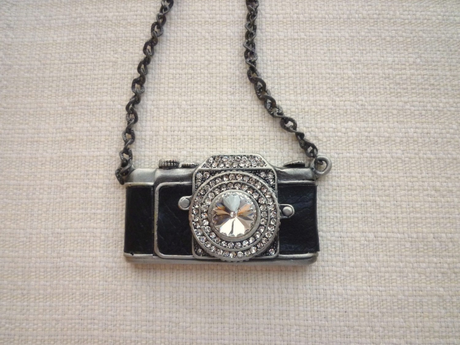Crystal Camera Necklace