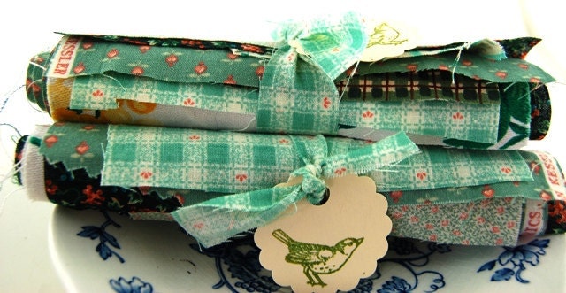 Inspire Me Bundle of Green Hues Vintage Fabrics