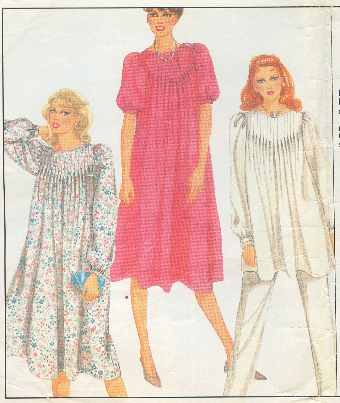 Maternity Dress Vintage Pattern - Maternity Pullover Dress or Top and Pants - McCall's 8369 - Size 10 to 12