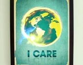I care (blue version) - 8x10 Art Print