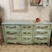 RESERVE  ROBINVintage Painted Cottage Shabby Aqua Chic Dresser  DR216
