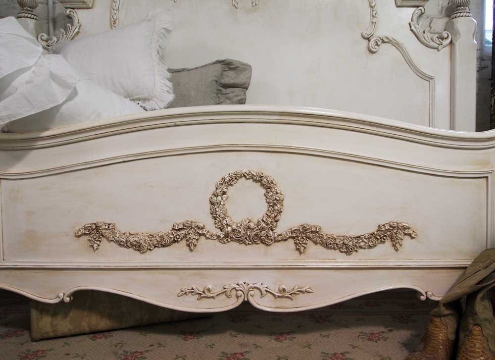 Painted Cottage Shabby Tea Stained Romance Bed