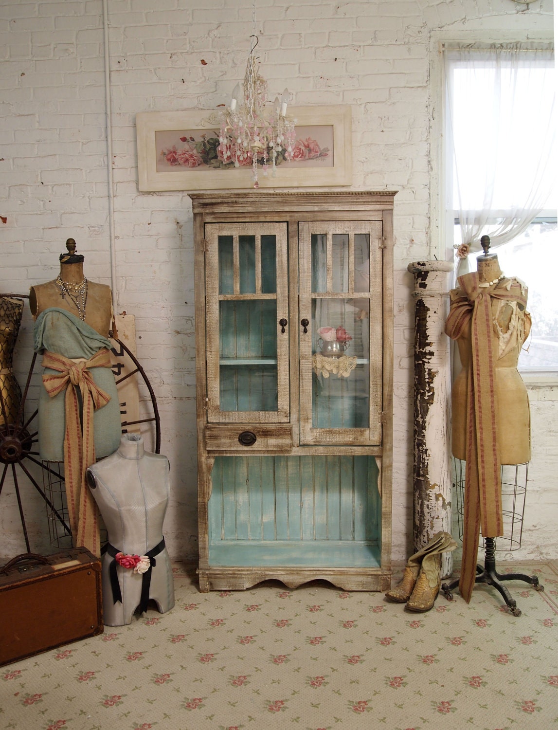 Painted Cottage One of A Kind Farmhouse Cabinet CC280
