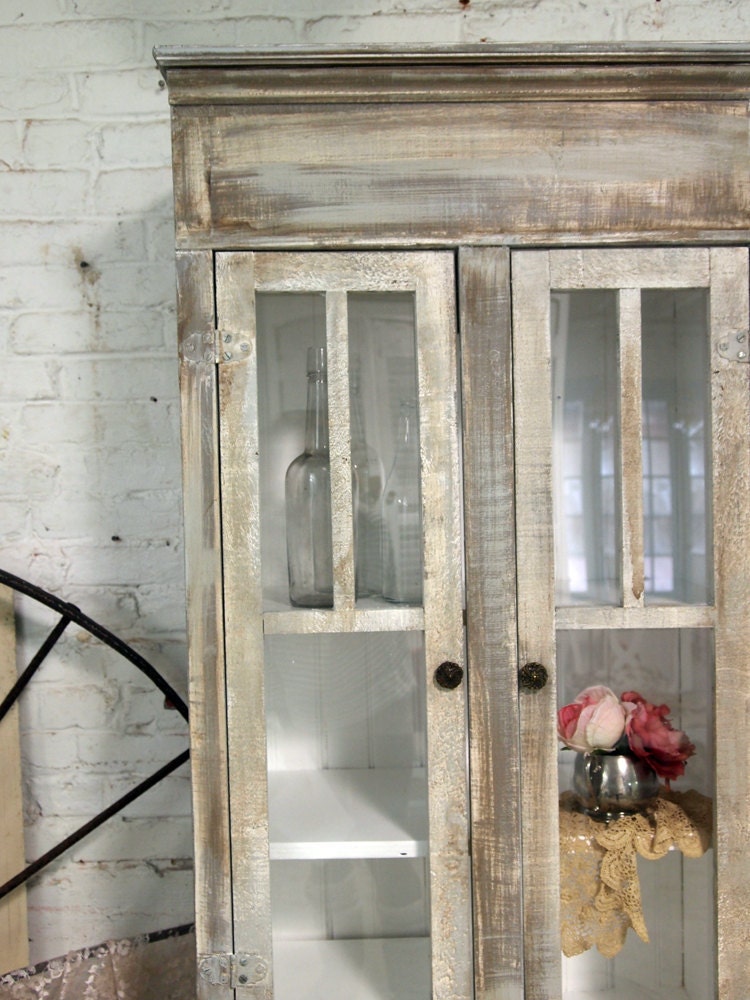 Painted Cottage Chic Shabby Farmhouse Cabinet