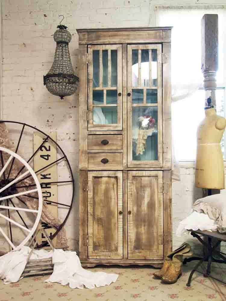 Painted Cottage Chic Shabby Farmhouse Cabinet CC321