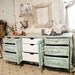 Painted Cottage Chic Shabby Aqua French Dresser DR351