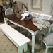 Painted Cottage Chic Shabby Romantic Farmhouse Table TBL241