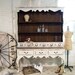 Painted Cottage Chic Shabby French Farmhouse China Cabinet / Hutch