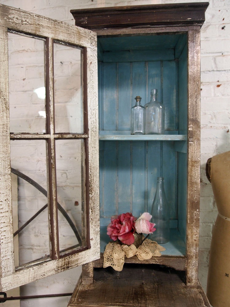 Painted Cottage Shabby Handmade Farmhouse Cabinet CC432