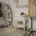 RESERVE for JULIE Painted Cottage Chic Shabby White Pair of Romantic Night Tables NT419