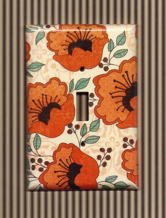 Orange Poppies Switchplate cover