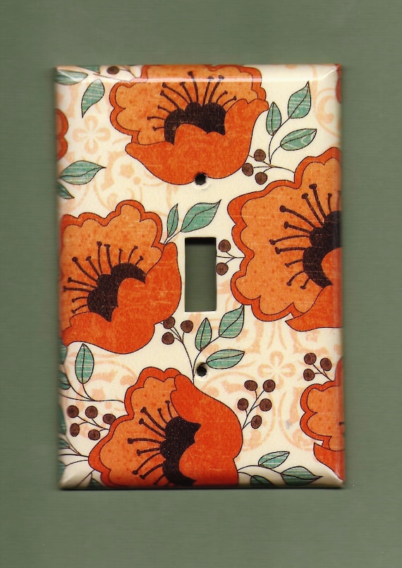 Orange Poppies Switchplate cover