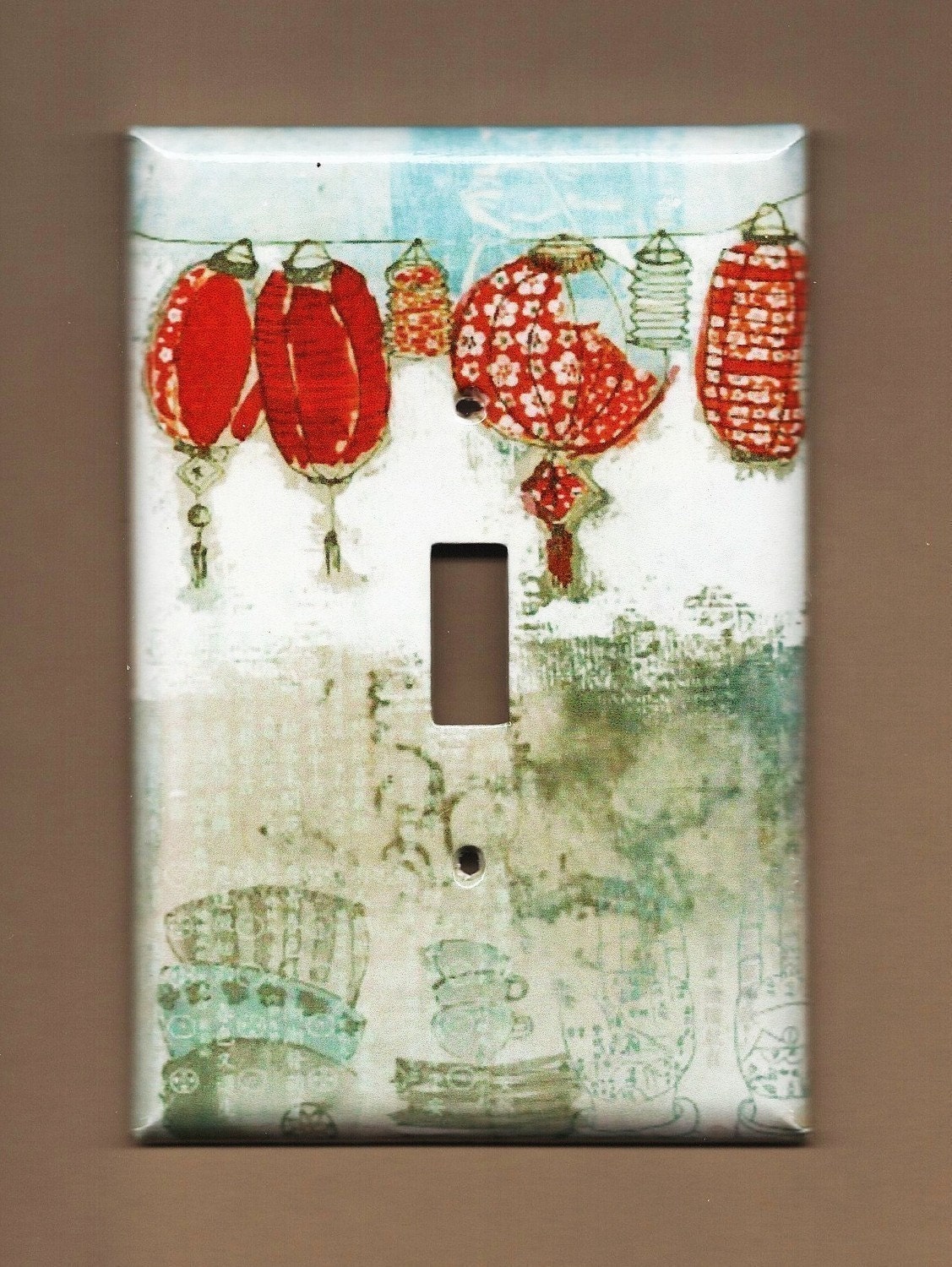 Red Lantern Switch Plate cover