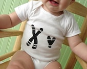 Funny baby onesie. I'm a boy...screen printed with XY chromosomes onesie. Nerdy baby one piece.