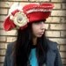 Louis de Bourbon ( in red) , Comte de Vermandois, L'Homme au Masque de Fer, custom designed, handblocked,  tricorn, pirate hat