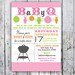 Baby Shower Invitation, Baby Q, Baby BBQ -- Digital Printable Custom Invites