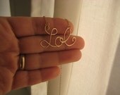 Lol initial necklace