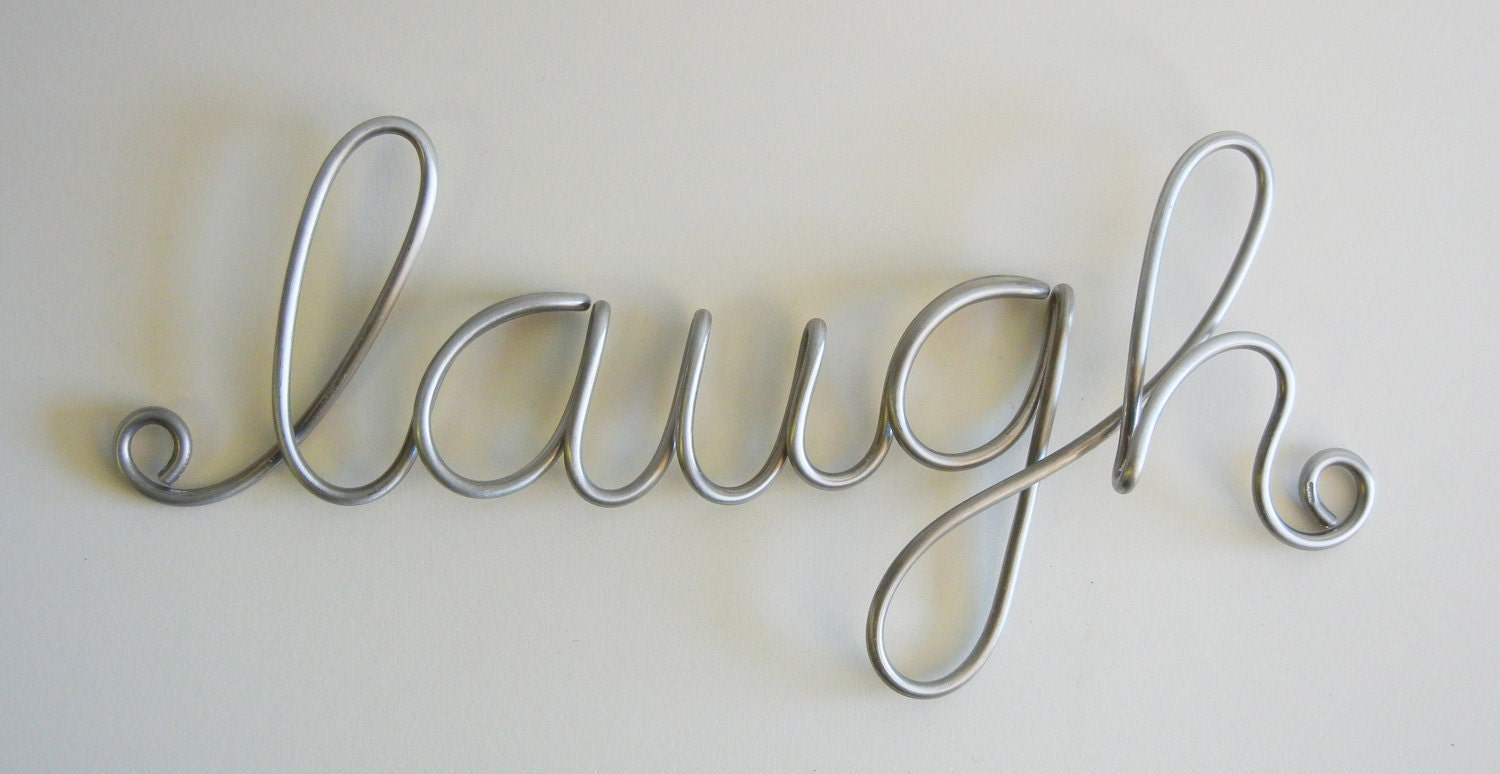 laugh aluminum metal sign